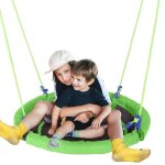 Balan�oire nid doiseau pour enfant - balan�oire ronde - corde r�glable 100 - 160cm - capacit� de charge ...