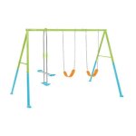 Balançoire portique 3 agres face à face pour enfant intex Balançoire portique 3 agres face à face pour enfant intex