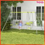 Balan�oire portique enfant - akozon - 9076 - 3 en 1 (1 si�ge + 2 face - � - face) - charge max 225 kg ...