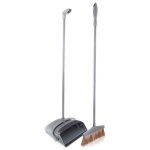 Balayette avec pelle longue - orion - 91 cm - 295x23 cm pelle - 20x2 cm brosse - gris - bord en caoutchouc ...