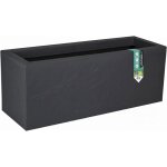 Balconni�re imitation pierre - zgeer - volcaniaup - 25 l - 59x195x228 cm - gris anthracite - zone de ...