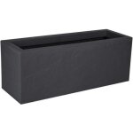 Balconnire rectangulaire - eda - volcania up - 25 l - anthracite - effet pierre