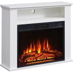 Chemine lectrique balderia frida - chemine sur pied effet flammes 3d 2000 w - blanc