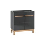 Bali graphite 821 w / um meuble 2d d - 80 cm / meuble sous vasque 80 cm cu - coc - 834012 fsc mix cr�dit ...