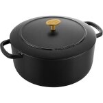 Ballarini bellamonte cocotte ronde en fonte maille noir 26 cm 55 l