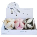 Balle dveil hochet - doudou et compagnie - attrape - rve - rose - musical - 15 cm