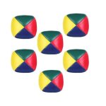 Balles de jonglage - mini balles en cuir pu - 6 pack - multicolore - 5 x 5 cm