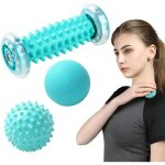 Balle de massagerouleau de massagerouleau massage pied & 2 reflexologie balle pour fasciite plantaire ...
