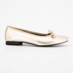Ballerines gold cuir avec noeuds femme xavier danaud