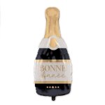 Ballon aluminium bouteille bonne anne 86x45cm blanc