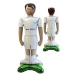Ballon aluminium joueurs om football 126x65cm blanc