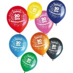 Ballons anniversaire 20 ans (x8)