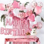 Ballons anniversaire dcoration fte nappe anniversaire fille femme parti dcoration