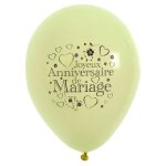 Ballons anniversaire de mariage (lot de 10)