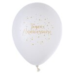 Ballon anniversaire or x8