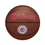 Ballon de basket wilson team alliance los angeles clippers en cuir marron pour adulte Ballon de basket wilson team alliance los angeles clippers en cuir marron pour adulte