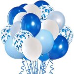 Ballon baudruche - bleu - 30 cm - 50 pcs - gonflable pour anniversaires et mariages