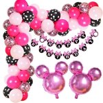 Ballons de baudruche - kreatwow minnie mouse dcorations danniversaire kit filles fournitures
