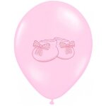 Ballons de baudruche - noname - 6 ballons roses - imprimé petits chaussons - 30 cm - décoration baby ... Ballons de baudruche - noname - 6 ballons roses - imprimé petits chaussons - 30 cm - décoration baby ...