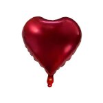 Ballon c?ur aluminium - abc - lot de 10 - rouge m�tallis� - 45 cm - r�utilisable - air ou h�lium - d�coration ...