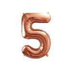 Ballon chiffre - rose gold - 5 - 86 cm - h�lium - d�coration anniversaire