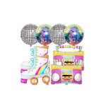 Ballons de f�te - d�coration anniversaire - ann�es 80 et 90 - aluminium - color� - mixte