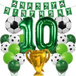 Ballons football anniversaire 10 ans d�co f�te gar�on