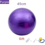 Ballon de gymnastique - non spcifi - 45cm - couleur violet - chaise de yoga - pompe rapide