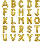 Ballon lettre g�ant en mylar - zokko - lettre r - dor� - 100 cm - r�utilisable - fermeture automatique ...