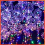 Ballon lumineux - akozon - lot de 10 - transparent r�utilisable - led - gonflable h�lium (91 cm)