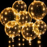 Ballons lumineux led weewooday 7 paquets de 20 pouces blanc chaud