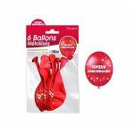 Ballon - joyeux anniversaire - rouge - sachet de 6 - hlium - mtal