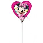 Ballon - minnie - 23 x 23 cm - aluminium - rose - d�coration de f�te