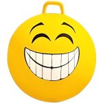 Ballon sauteur xxl 65 cm jaune visage souriant - pvc robuste poignee - jouet dinterieur - enfant / adulte ... Ballon sauteur xxl 65 cm jaune visage souriant - pvc robuste poignee - jouet dinterieur - enfant / adulte ...