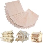 Balsa feuilles bois plaque en bois 30pcs plaque de panneau en bois mince pour le bricolage artisanat ...