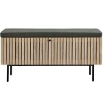 Banc dentre avec rangement pour chaussures couleur chne 100 cm - solna