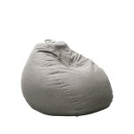 Pouf poire dhoussable gris 80 x 70 cm - fauteuil canap coussin de sol pouf dintrieur - rempli de mousse ...