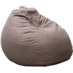 Pouf poire dhoussable gris fonc 80 x 70 cm - fauteuil canap coussin de sol pouf dintrieur - rempli ...