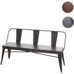 Banc � 3 places hwc - h10 chesterfield similicuir noir - gris