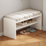 Banc � chaussures avec coussin confortable ? meuble d?entr�e pratique avec rangement chaussures banc ...
