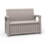 Banc coffre en résine pour jardin gardiun vita - gris - 124x67x90 cm - 230 l - rangement Banc coffre en résine pour jardin gardiun vita - gris - 124x67x90 cm - 230 l - rangement