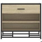 Banc couloir brun - lemon� banc � chaussures - coffre � chaussures - ch�ne sonoma - bois ding�nierie ...
