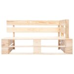 Banc dangle palette de jardin bois - brun - beige - adulte - meuble de salon - 110 cm - naturel