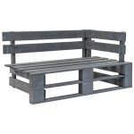 Banc dangle palette de jardin en bois massif gris - eu43833 Banc dangle palette de jardin en bois massif gris - eu43833