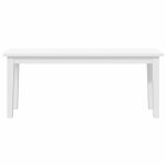 Banc � d�ner / manger - 2 personnes - banquette / coffre - 110cm blanc - bois massif caoutchouc 568 - ...