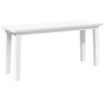 Banc dint�rieur en bois dh�v�a - vidaxl - 90x30x45 cm - blanc - bois dh�v�a massif - pieds en bois - ...