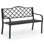 Costway banc de jardin 2 places 128 x 52 x 89 cm en métal pour parc vérandaterrasse balcon charge max ... Costway banc de jardin 2 places 128 x 52 x 89 cm en métal pour parc vérandaterrasse balcon charge max ...