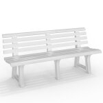 Banc de jardin orchidea blanc 3 places banc dextrieur en plastique banquette 145x49x74 cm jardin terrasse ...