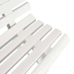 Banc de jardin en plastique - meublechic - 1455x49x74 cm - blanc - r�sistant aux intemp�ries - facile ...