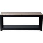 Banc acier et bois avec rangement � b�ches droit